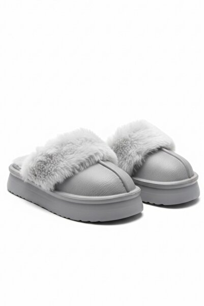 Bayramoğlu Yüksek Taban İç Astar Kürklü İç Kısmı Yıkanabilir Kadın Ev Terliği