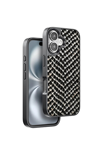 Marsilyan غطاء فينكو لآيفون 16 فايبر - أسود