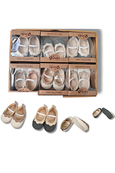 Kindo BABY KIZ 19 NU LASTİKLİ BABET PATİK