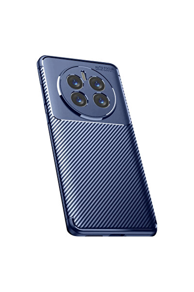 Marsilyan حافظة ريلمي 12 برو بلس، غطاء كربون بتركيز تلقائي - أزرق داكن