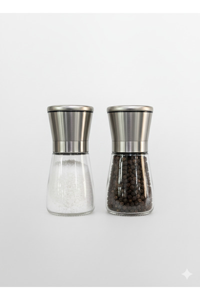 Silvanature مجموعة مطاحن التوابل ذات النكهة الطازجة المزدوجة: طقم مطاحن توابل...