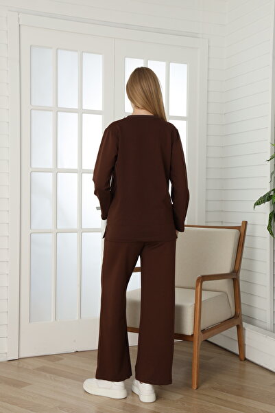 Miss Dünya Lissa Liva Comfort Long Sleeve Cotton Women's Tracksuit Set