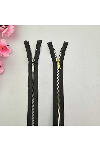 Kaf Kumaş 2 Adet Siyah Fermuar | Naylon Dişli ve Kemik Dişli Fermuar