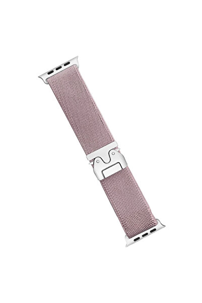 Kuzgun Ticaret ساعة بسوار من قماش الغابة مقاس 42 ملم - أرجواني