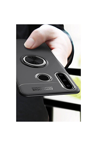 ECOPORT Huawei Y6P Case Range Silicone with Ring - Black-Red