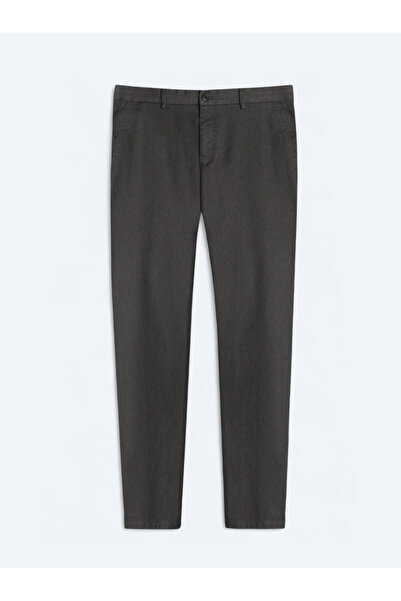 Kip Khaki Straight Woven Regular Fit Casual Cotton Blended Pants