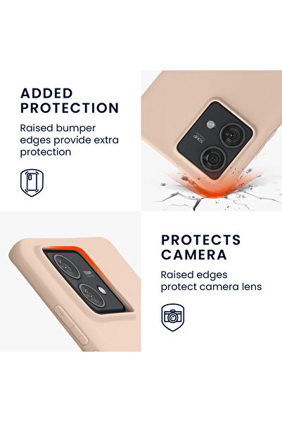 KWmobile Case for Motorola Edge 40 Neo, Cream, Silicone, KWM000022NU005C