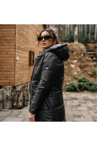 exclusives.ro Jacket - Mountain Vibe - Matte Black - long - Slim Fit - waterproof - warm - winter