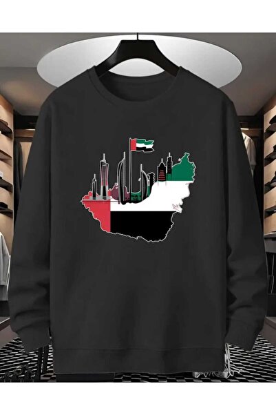 ORVIO Group Unisex Emirates Printed Oversized Sweatshirt