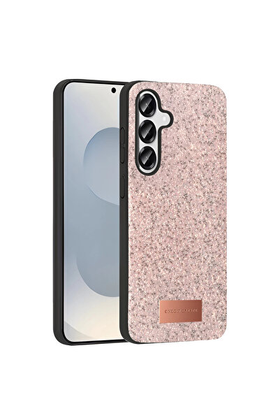 Marsilyan غطاء سامسونج جالاكسي S25 بلس اللامع من ون جيف - وردي