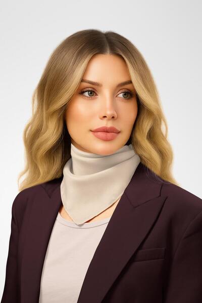 Modabutik Şifon Krem Bandana