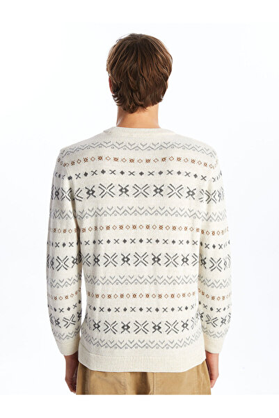 LC Waikiki Ανδρικό πλεκτό πουλόβερ με μακρυμάνικο λαιμόκοψη