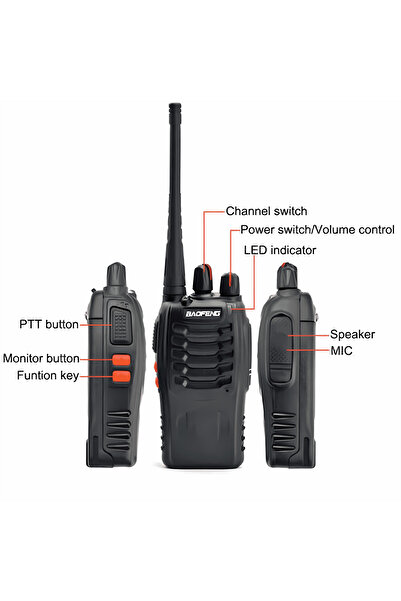 BAOFENG 4pcs Walkie Talkies, Handheld Transceiver, Rechargeable, Long Range,Remote Communication