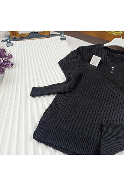 ALMİNA Diagonal Fabric Thin Pleat Winter Skirt