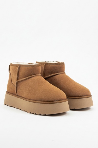 Bayramoğlu Kalın Tabanlı İçi Tüylü Mini Kadın Bot