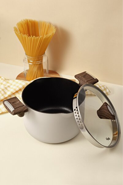 Gigilli Pasta Pot Cream Titanium Coating 22 cm