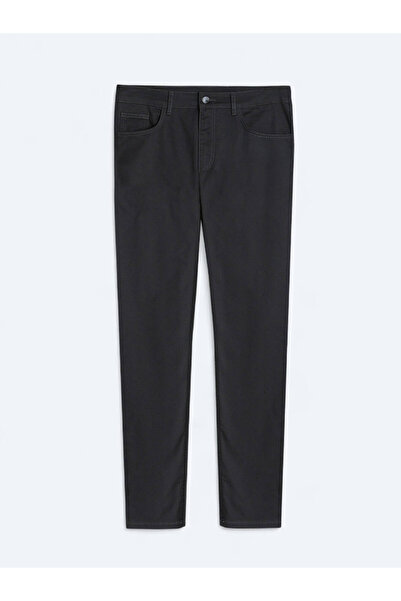 Kip Anthracite Plain Woven Slim Fit Sports Cotton Blend Trousers