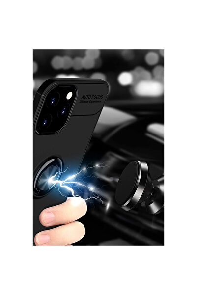 ECOPORT iPhone 12 Pro Max Case Range Silicone with Ring - Black-Red