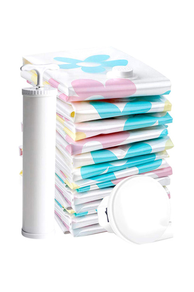 HALAMODO 11-Piece Large Vacuum Storage Bag Set in Multicolour 100 x 80cm