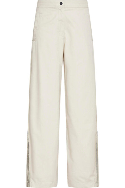 Calvin Klein COTTON TWILL AOP LOGO STRIPE PAN Beyaz Kadın Pantolon