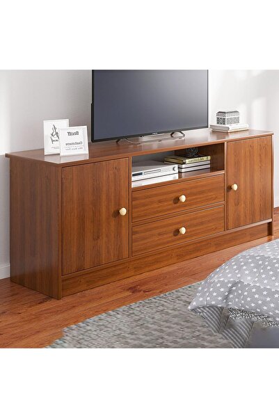 KEKE Modern Design TV Stand with Cabinets, Drawers and Storage 140cm