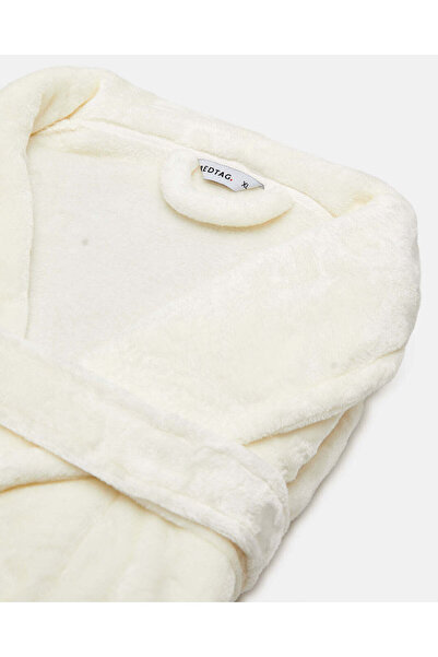 REDTAG Cream Flannel Bathrobe (XL)
