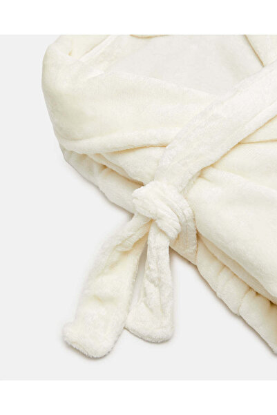 REDTAG Cream Flannel Bathrobe (XL)