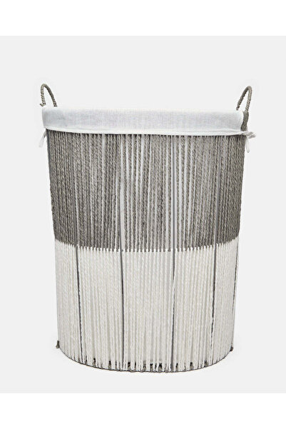REDTAG Grey Oval Laundry Hamper (L)