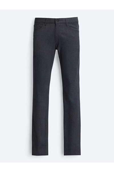 Kip Black Woven Regular Fit Casual Cotton Blended Trousers