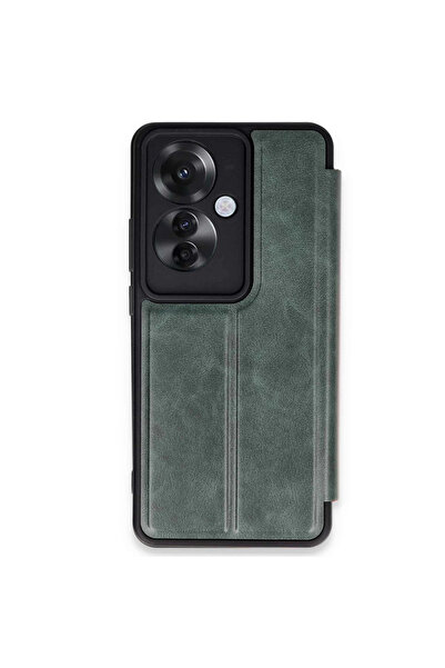 FREEDOM STOREE غطاء فليب لهاتف اوبو رينو 11 اف - أخضر داكن