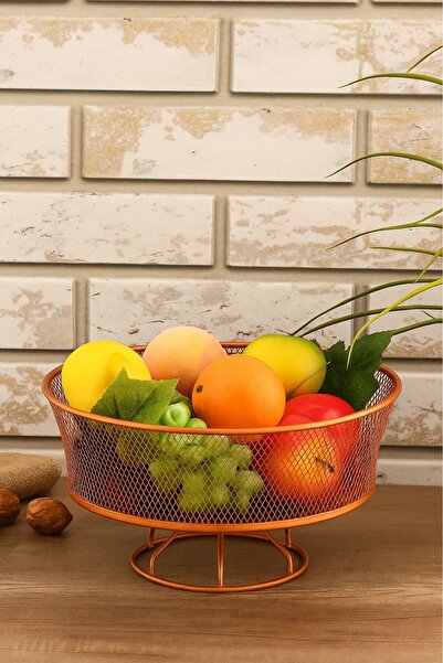 VENON Mat Bakir Nazlı Fruit Bowl Vegetable Bowl Metal Basket Multi-Purpose Box Bathroom Kitchen Organizer