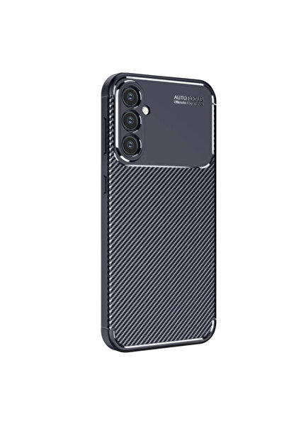 FREEDOM STOREE حافظة سامسونج جالاكسي S25 ذات غطاء كربوني بتركيز تلقائي - أزرق...