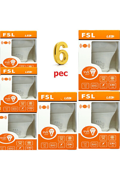 FSL اف اس ال مصابيح ال اي دي دائري ,ابيض 9W عدد 6 مصابيخ