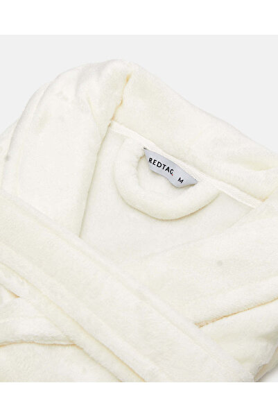 REDTAG Cream Flannel Bathrobe (M)