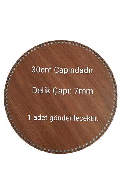 öyküdekor Ahşap Mdf İp Örgü, Rattan Örgü, Bambu Örgü İçin Tabanlık 30cm (1 adet) (İP ÖRGÜ)
