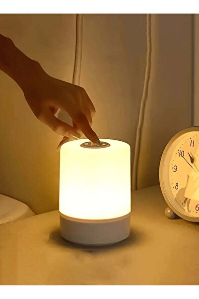 VİO Small Portable LED Table Desk Lamp with Touch Sensor — 3-Color Dimmable, USB Rechargeable