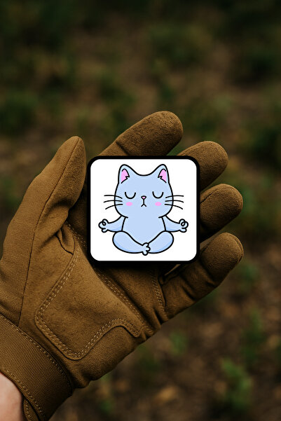 AHWALL شارة/شارة تزيينية/شارة شعار لشخصية القط الأزرق المتأملة للاسترخاء