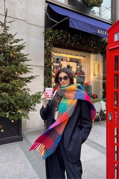 keisy Amela Premium Scarf Soft Textured Shoulder Shawl (Extra Thick and Soft)