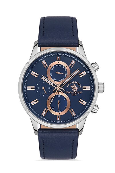 Santa Barbara Polo & Racquet Club Men's Wristwatch Essb.B.10389.3, Leather St...
