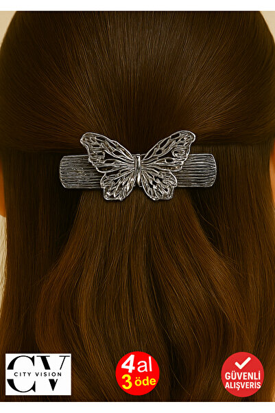 cityvision Металева шпилька для волосся з фігуркою метелика, срібного кольору...
