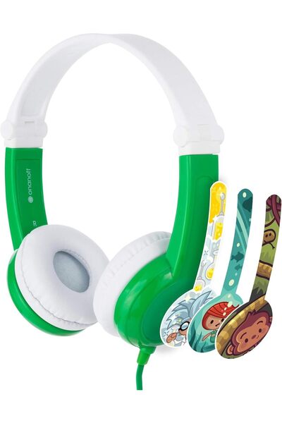 Onanoff سماعات BuddyPhones - سماعات رأس غير قابلة للطي ومُحددة الحجم للأطفال ...
