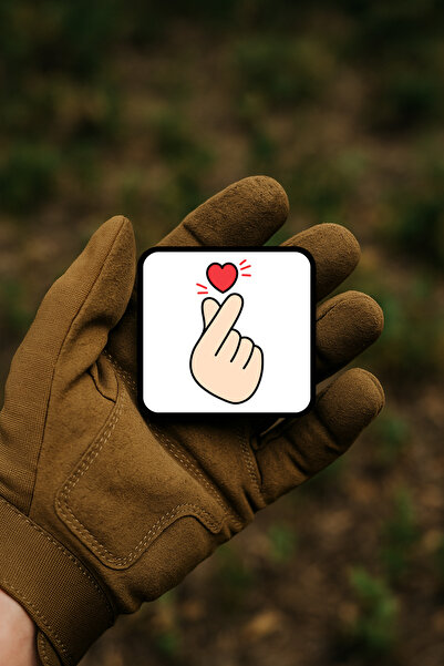 AHWALL رقعة / وشاح / شعار رومانسي لطيف على الطراز الكوري مع رمز القلب