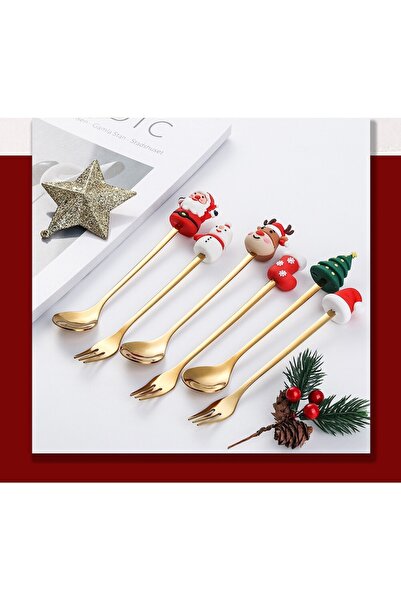 OricareFain Set of 6 Christmas Cutlery, Stainless Steel, Gift Box