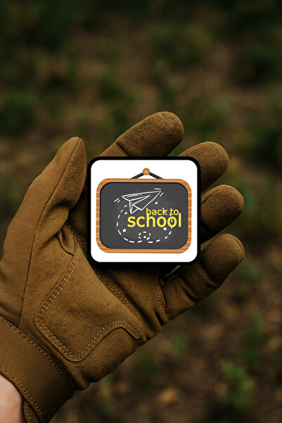 AHWALL Tablă de scris „Înapoi la școală” și patch / ștergător / emblema cu fi...