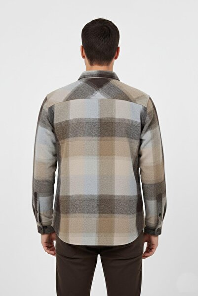 DYNAMO Men's Plaid Silim Fit Lumberjack Shirt Double Pocket 9971 Bgl-St04920