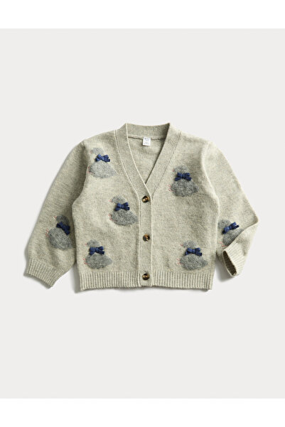 Marks & Spencer Örme Ördek Desenli Hırka (0‑3 Yaş)