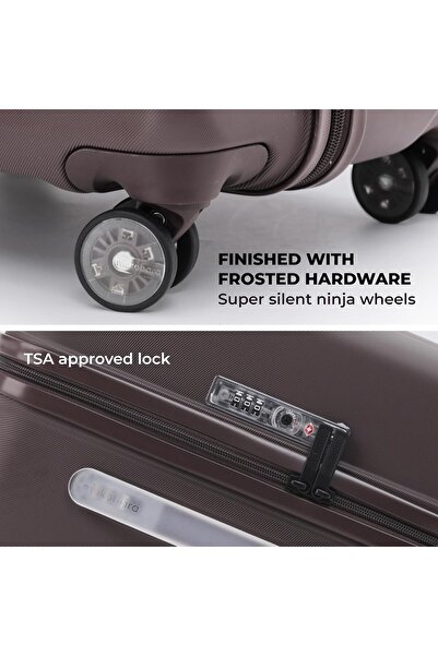 MOKOBARA The Aisle Trunk Luggage Set — Cabin 55cm (40L) + Medium 65cm (70L), Cool Beans, Set of 2