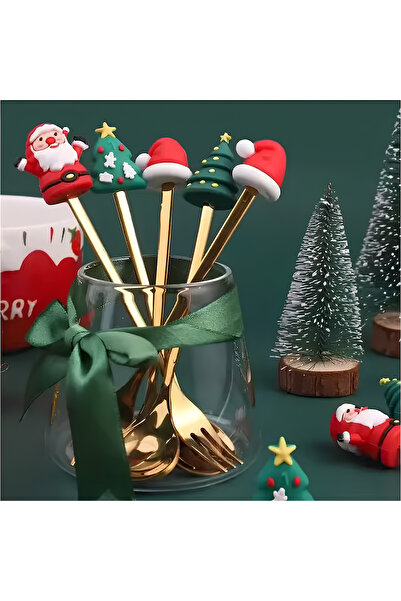 OricareFain Set of 6 Christmas Cutlery, Stainless Steel, Gift Box