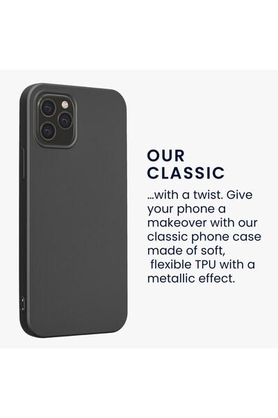 KWmobile Case for Apple iPhone 12/iPhone 12 Pro, Gray, Silicone, KWM000013WJ007C