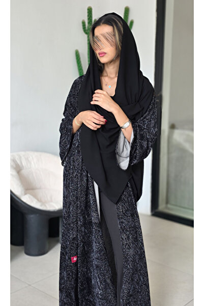 AYA - MW1772 - Floral velvet abaya
